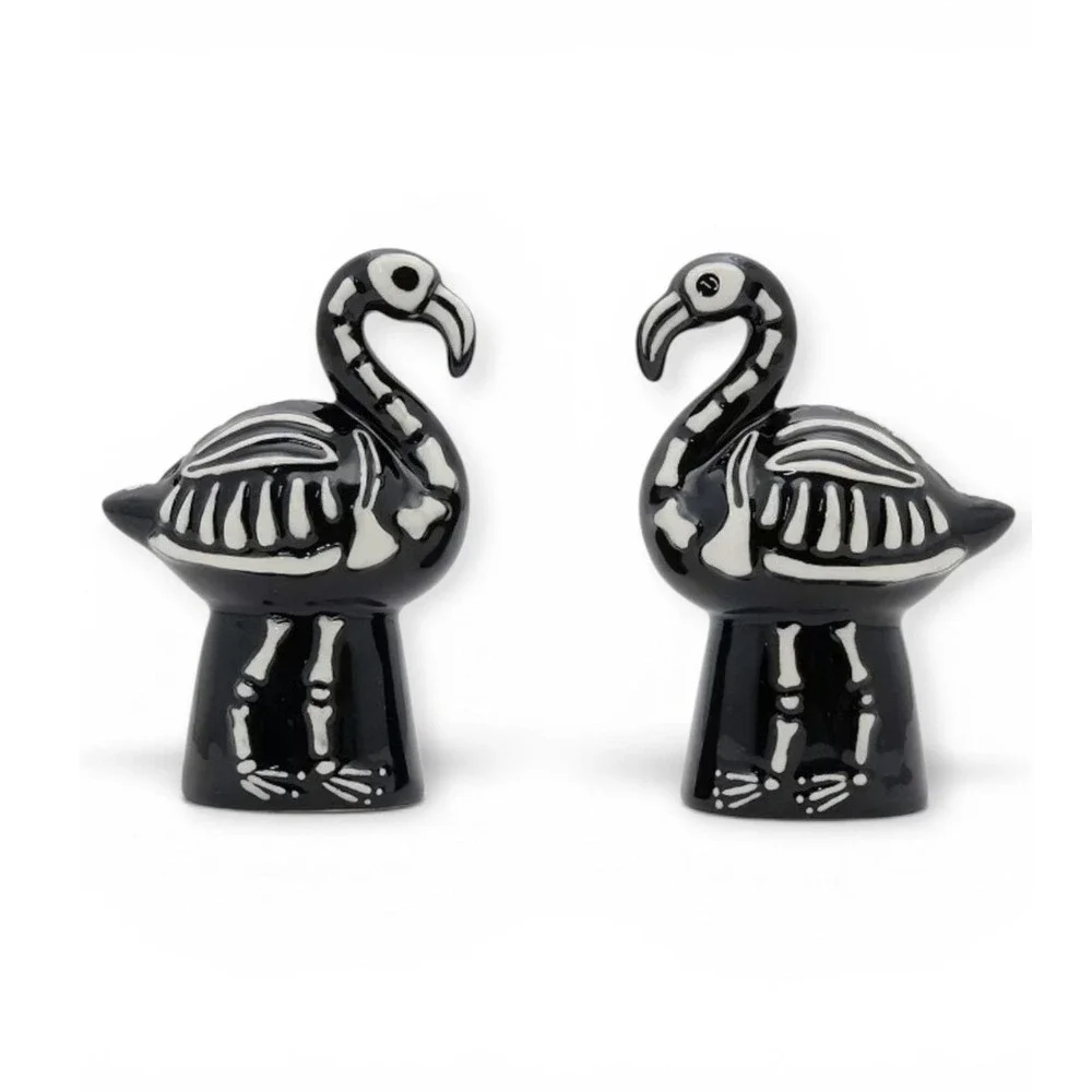 Celebrate Together Halloween Flamingo Skeleton Salt‎ & Pepper Shaker Set